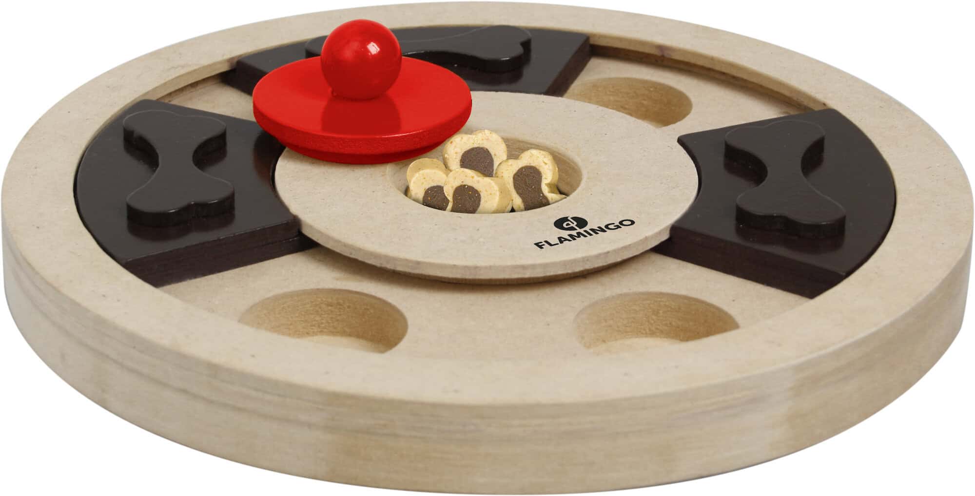 Daag je hond mentaal uit met dit Hera denkspel uit MDF, voorzien van een antislip bodem. Voeg je hond zijn favoriete snack toe voor maximaal speelplezier!