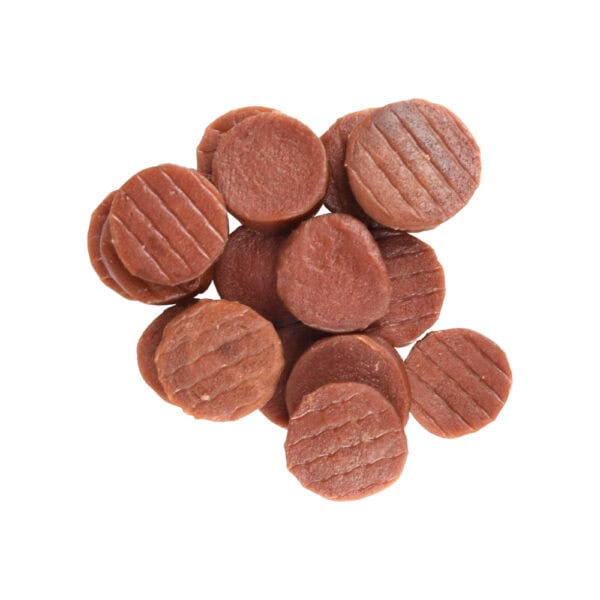 De coins zijn verkrijgbaar in de smaken eend, konijn en lam. Glutenvrij en zonder toegevoegde suikers, geschikt voor honden met voedselintoleranties.