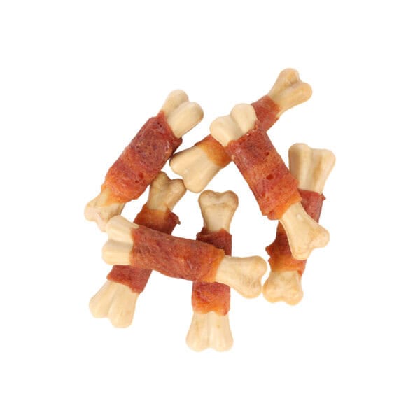 Deze smakelijke calciumbotjes met spek combineren stevigheid met de onweerstaanbare smaak van spek, perfect voor een langdurige kauwervaring.