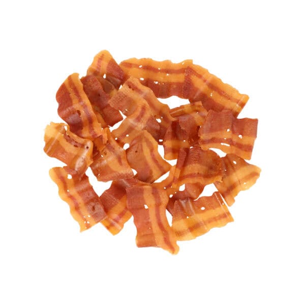 Deze spekreepjes zijn ontwikkeld als een smakelijke en zachte traktatie, volledig glutenvrij en zonder toegevoegde suikers.