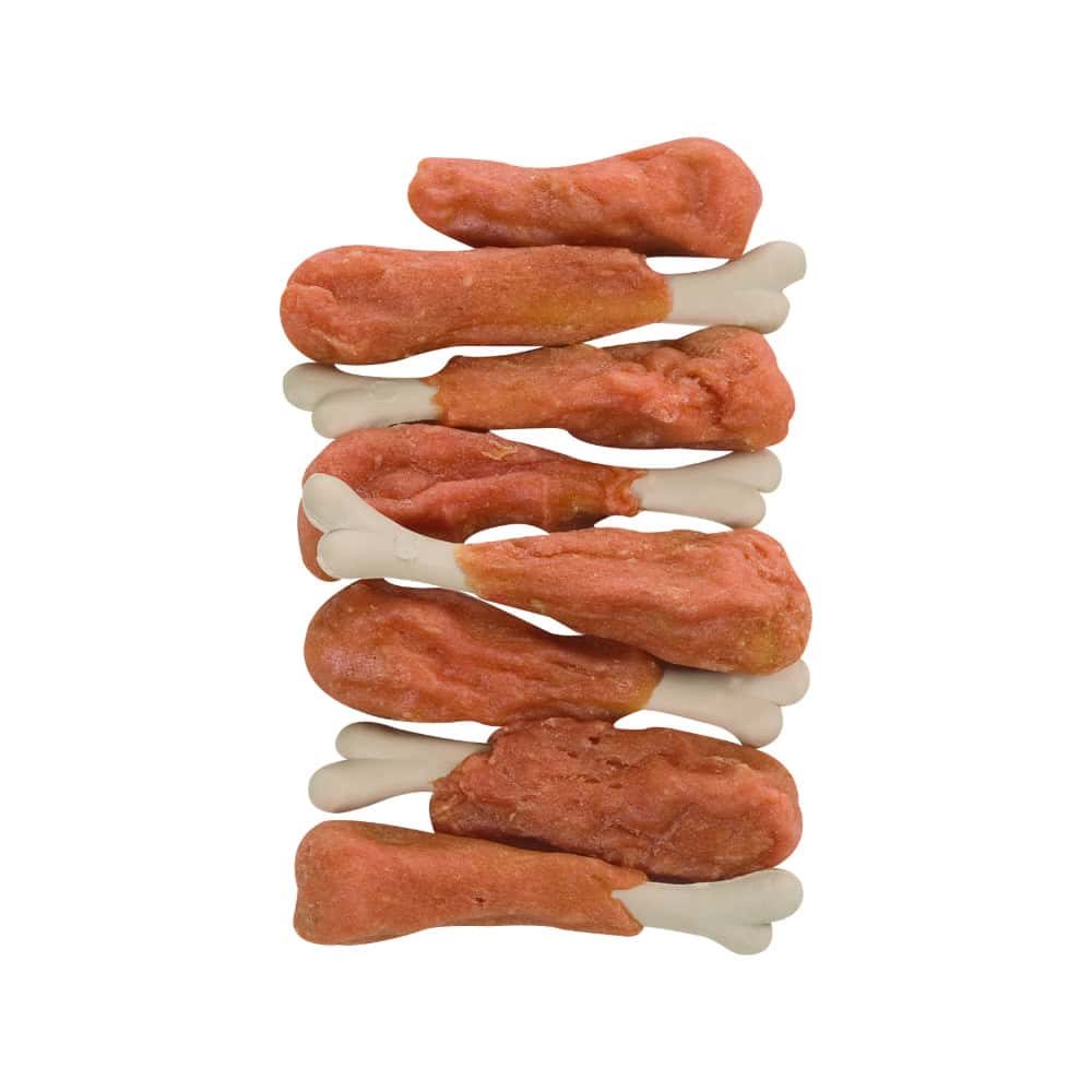 De drumsticks snack is het ideale tussendoortje voor jou viervoeter. Verkrijgbaar met kip of eend smaak van 85g tot voordeelpack van 1,5kg