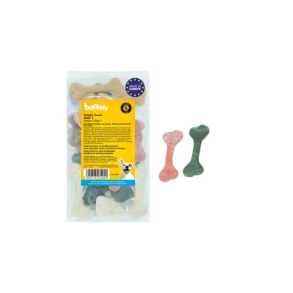 Deze veggie kauwbotten zijn extreem harde, volleedig vegetarische hondensnacks die ideaal zijn voor allergische of gevoelige honden. Helpt de tandreiniging.