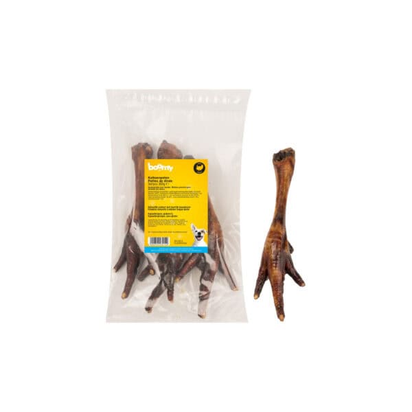 Deze kalkoenpoten van 25-30cm zijn de perfecte kauwsnack voor middelgrote tot grote hondenrassen. Verpakt per 3 stuks voor langdurig kauwplezier.