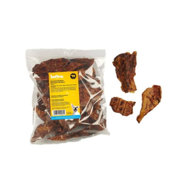 Deze rundvlees blokjes gemaakt uit runderlongen zijn heerlijke luchtige snacks, ideaal als beloning of als tussendoortje. Geschikt voor alle rassen.