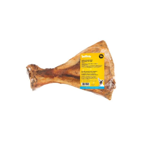 Dit kalfsschouderblad van 40-50cm is de ideale kauwsnack voor grote honden die graag lang kauwen. 100% natuurlijk en goed voor het gebit.